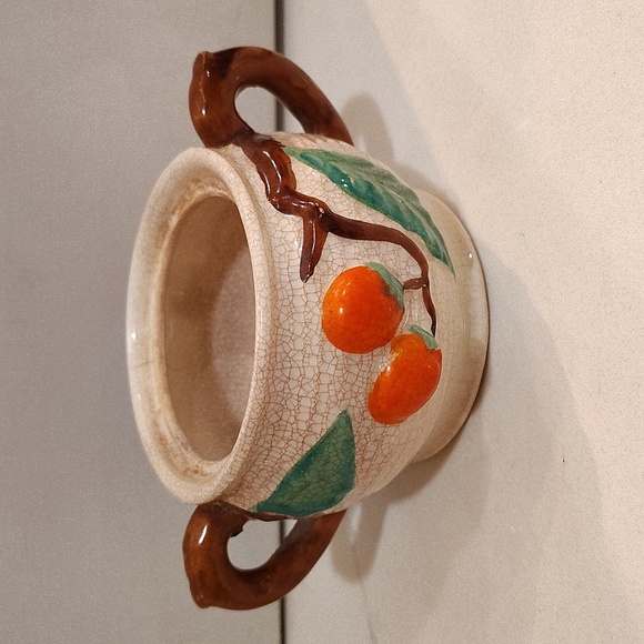 Vintage creamer & Sugar Japan hand painted berry design - Picture 5 of 10